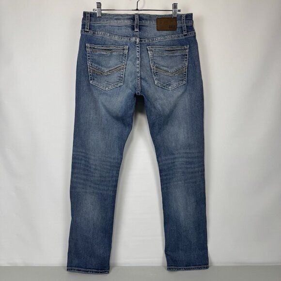 Buckle BKE Jeans Mens 32x32 Blue Mason Taper Stretch Low Rise Medium Wash Denim - Picture 2 of 12